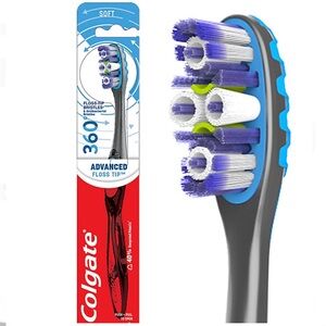 3 Soft Single Colgate 360 Advance floss tip bristles Soft toothbrush